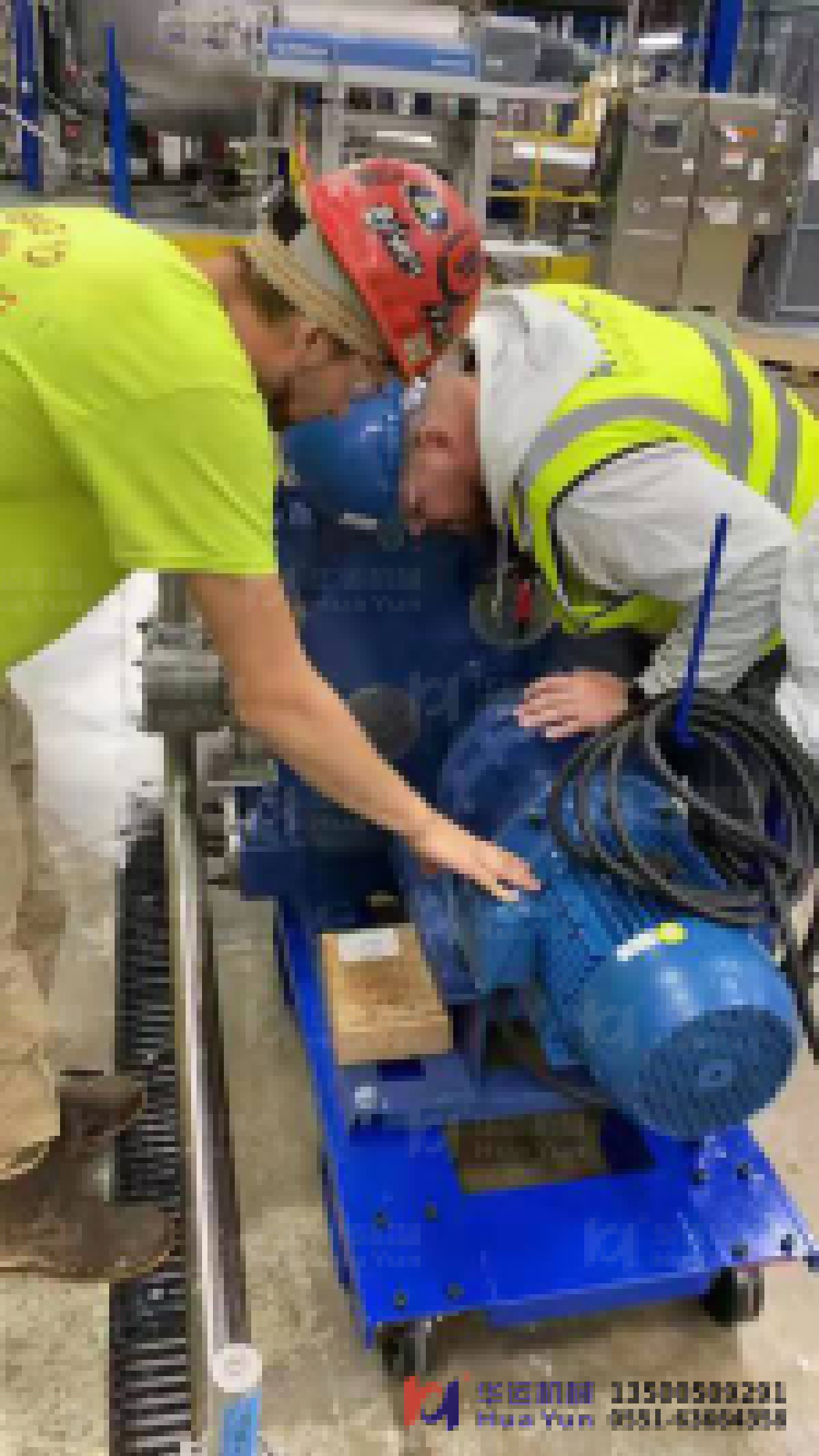 华运软管泵到达美国业主使用现场