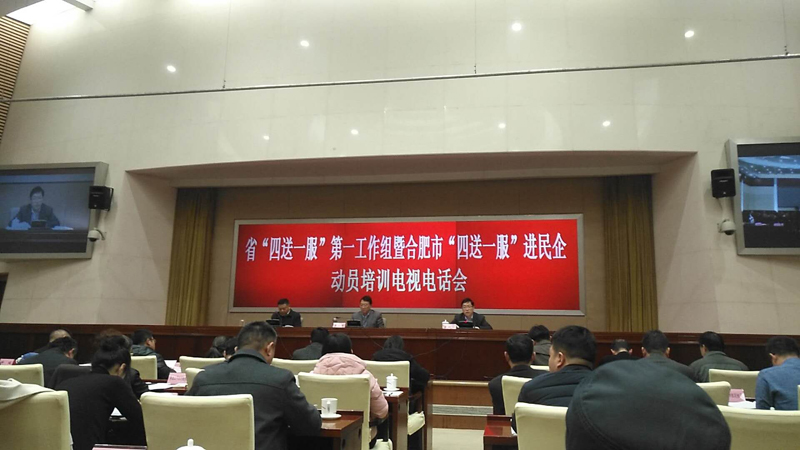 省“四送一服”进民企动员培训电视电话会